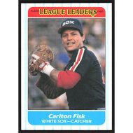 1986 Fleer League Leaders #12 Carlton Fisk