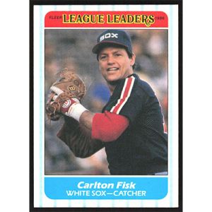 1986 Fleer League Leaders #12 Carlton Fisk