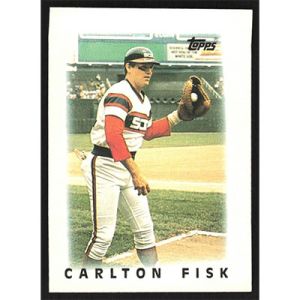 1986 Topps Mini Leaders #11 Carlton Fisk