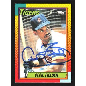 1990 Topps Traded #31T Cecil Fielder Autographed