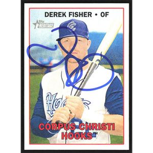 2016 Topps Heritage Minors #6 Derek Fisher Autographed