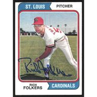 1974 Topps #417 Rich Folkers Autographed