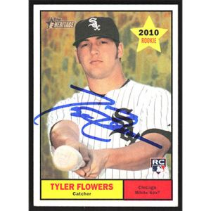 2010 Topps Heritage #276 Tyler Flowers Autographed