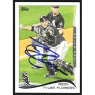 2014 Topps #584 Tyler Flowers Autographed