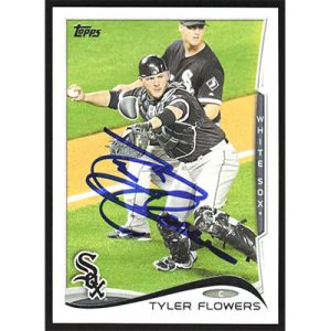 2014 Topps #584 Tyler Flowers Autographed