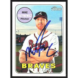 2018 Topps Heritage #239 Mike Foltynewicz Autographed