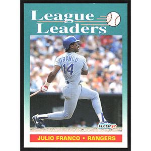 1992 Fleer #690 Julio Franco League Leaders