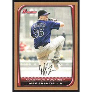 2008 Bowman Gold #119 Jeff Francis