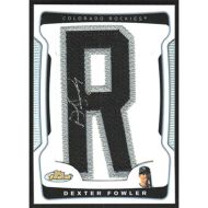2009 Finest Refractors #163 Dexter Fowler Jersey Nameplate Autographed