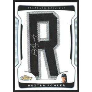 2009 Finest Refractors #163 Dexter Fowler Jersey Nameplate Autographed