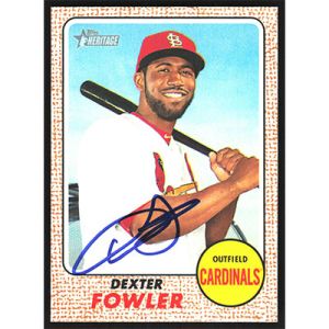 2017 Topps Heritage #106 Dexter Fowler Autographed
