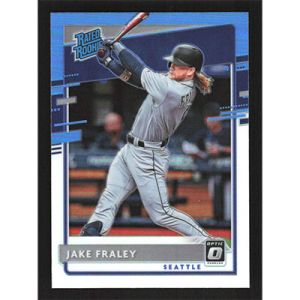 2020 Donruss Optic Carolina Blue and White #80 Jake Fraley Rated Rookie