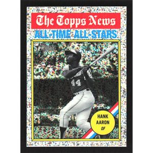 2025 Topps Heritage Chrome Silver Sparkle Refractors #346 Hank Aaron All-Time All-Stars