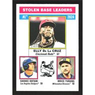 2025 Topps Heritage #197 E. De La Cruz/S. Ohtani/B. Turang League Leaders