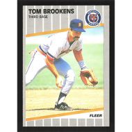 1989 Fleer #130A Tom Brookens Error - Mike Heath Back