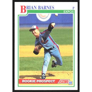 1991 Score #708 Brian Barnes