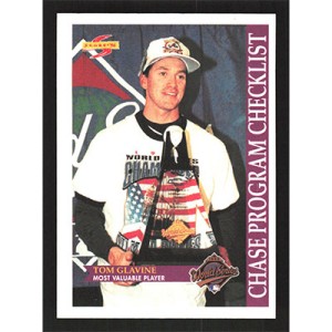 1996 Score #517 Tom Glavine Chase Program Checklist