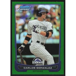 2012 Bowman Chrome Green Refractors #69 Carlos Gonzalez