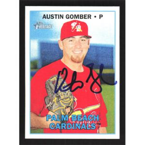 2016 Topps Heritage Minors #70 Austin Gomber Autographed