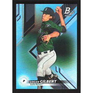 2019 Bowman Platinum Top Prospects Sky Blue #TOP-18 Logan Gilbert