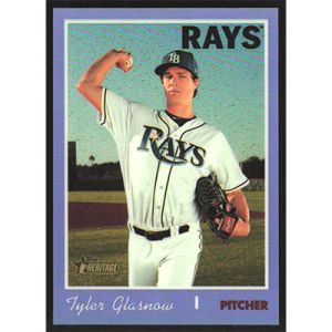 2019 Topps Heritage Chrome Purple Refractors #THC-538 Tyler Glasnow