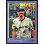 2019 Topps Heritage Chrome Purple Refractors #THC-709 Gio Gonzalez