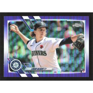 2021 Topps Chrome Update Purple Refractors #USC70 Logan Gilbert