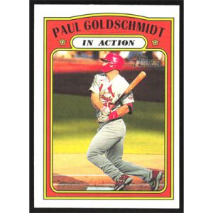 2021 Topps Heritage #104 Paul Goldschmidt In Action