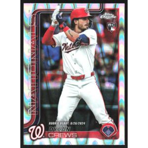 2025 Topps Chrome Update RayWave Refractors #USC190 Dylan Crews Rookie Debut