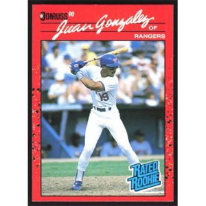 1990 Donruss #33 Juan Gonzalez Rated Rookie