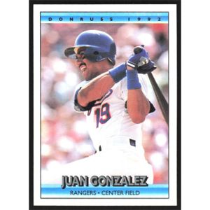 1992 Donruss #393 Juan Gonzalez