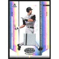2004 Leaf Certified Materials Mirror Fabric White #124 Luis Gonzalez Jersey with Pinstripe