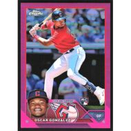 2023 Topps Chrome Pink Refractors #207 Oscar Gonzalez