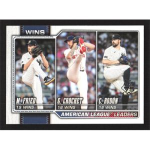2026 Topps #130 M. Fried/G. Crochet/C. Rodon League Leaders