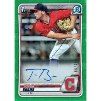 2020 Bowman Chrome Draft Autographs Green Refractor #CDA-TB Tanner Burns