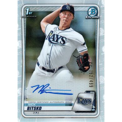 2020 Bowman Chrome Draft Autographs Refractor #CDA-NB Nick Bitsko