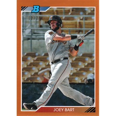 2020 Bowman Heritage Chrome Orange Refractor #92CP-JB Joey Bart