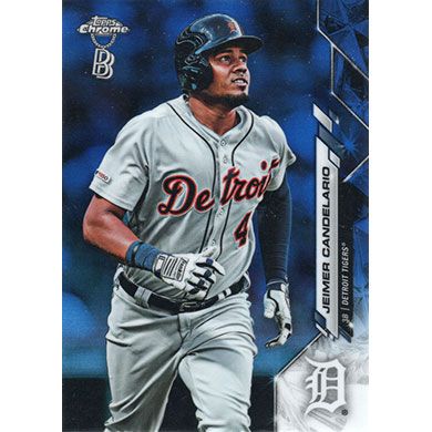 2020 Topps Chrome Ben Baller Blue Refractor #19 Jeimer Candelario