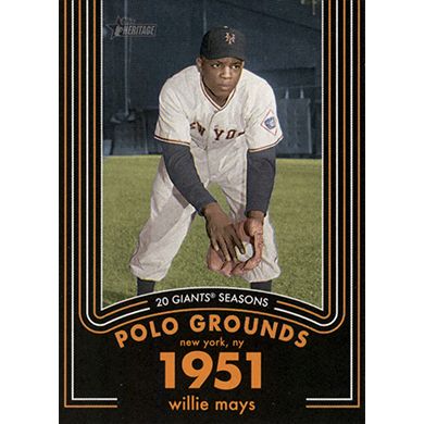 2020 Topps Heritage 20 Gigantic Seasons #2 Willie Mays