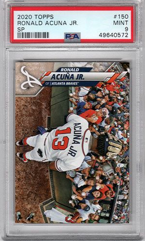 2020 Topps Base Set Photo Variations #150 Ronald Acuna Jr. SP PSA 9