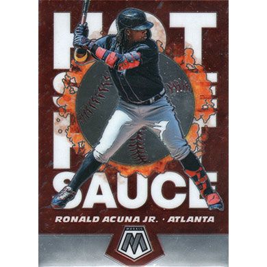 2021 Panini Mosaic Hot Sauce #HS6 Ronald Acuna Jr.