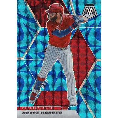 2021 Panini Mosaic Mosaic Reactive Blue #75 Bryce Harper