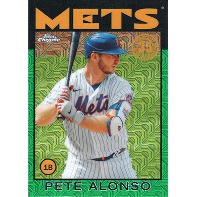 2021 Topps 86 Silver Pack Chrome Green Refractor #86BC-65 Pete Alonso