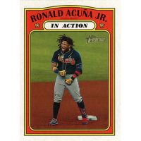 2021 Topps Heritage #300 Ronald Acuna Jr. In Action