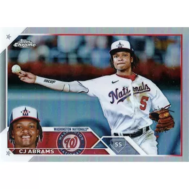  2023 TOPPS CHROME FUTURE STARS REFRACTOR #FS-8 CJ ABRAMS  WASHINGTON NATIONALS BASEBALL OFFICIAL TRADING CARD OF MLB : Collectibles &  Fine Art