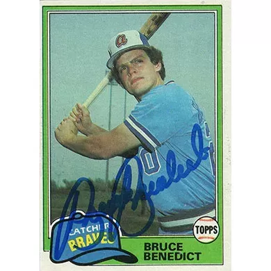 1981 Topps #108 Bruce Benedict Autographed