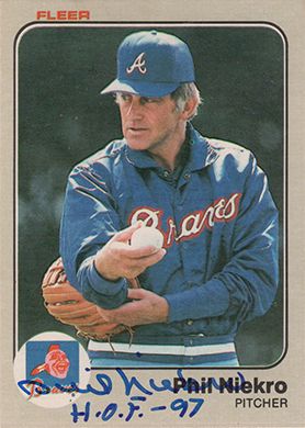 1983 Fleer #143 Phil Niekro Autographed