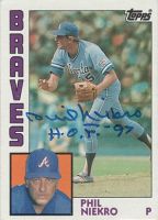 1984 Topps #650 Phil Niekro Autographed HOF 97