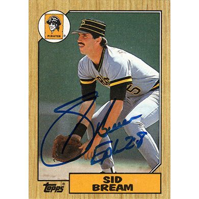 1987 Topps #35 Sid Bream Autographed