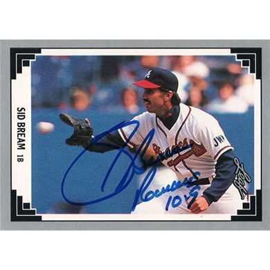 Sid Bream Autographed Memorabilia